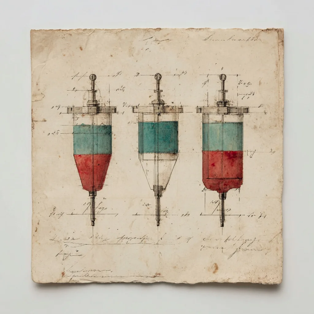 Antique syringe sketch
